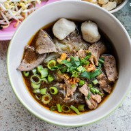 Food or drink of Tiew Tok SK 2 Boat Noodles Clear Soup, Tom Yum, and Made-to-Order Food