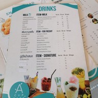 เมนู A CUP CAFÉ