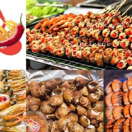 แซ่บเลียศอก กุ้งเผาหัวมันแก้ว (ใช้กุ้งเป็น) ตลาดอินดี้ปิ่นเกล้า ซอย3