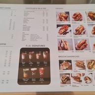 เมนู F.I.X. Coffee (Pradiphat Soi 17) Pradiphat 17