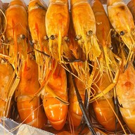 แซ่บเลียศอก กุ้งเผาหัวมันแก้ว (ใช้กุ้งเป็น) ตลาดอินดี้ปิ่นเกล้า ซอย3