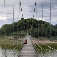 บรรยากาศ สะพานแขวนแก่งกระจาน