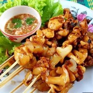 แมงกะพรุนย่างหมึกย่างซีฟู๊ด