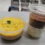 ข้าวไข่ข้นคั่วพริกเกลือ & ข้าวโพดผัดเนย