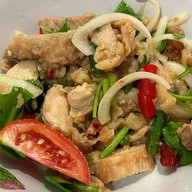 เมนูของร้าน ข้าวหมูทอดอร่อยมาก บางบอน