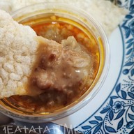 เมนูของร้าน ร้านแม่ติ๋ว ปลาแนม-ไส้กรอก ตลาด บอง มาร์เช่