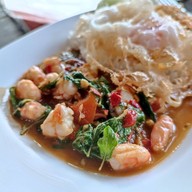 เมนูของร้าน เตี๋ยวแห้ง ต้มยำมันกุ้ง