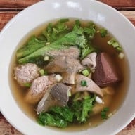 เมนูของร้าน โจ๊ก ต้มเลือดหมู (ผักจิงจูฉ่าย) ไ่ข่ระทะ ปากซอย สวนสยาม 1