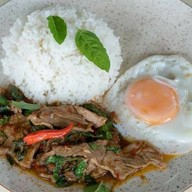 ฮาซันราดหน้ายอดผัก(เนื้อหมัก)