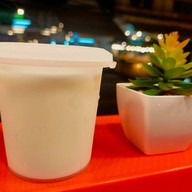 เมนูของร้าน ปั่นโป๋ มะพร้าวเผานมสด หน้าตลาด The market เนินพลับหวาน