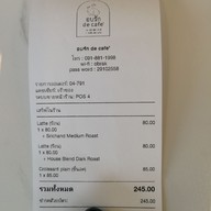 เมนู อบรัก de cafe'