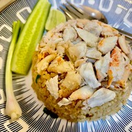 ไข่ข้นปู/ข้าวผัดปู/เมนูปูร้านอาอ้อ เลี่ยงเมืองปากเกร็ด