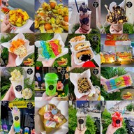 🌈 น้ำผลไม้ปั่น-กาแฟ-ปังปิ้ง-ปังเย็น-เฟรนฟรายยาว ซุ้มสีดำข้างเซเว่น หน้าหมู่บ้านจารุวรรณ
