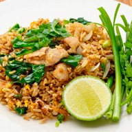 เมนูของร้าน กระเพราโคขุนพริกแห้ง