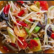เมนูของร้าน ไก่ย่างลืมผัว ยำ ส้มตำ ลาบ น้ำตก บางบ่อ