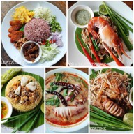 BUA Riverside ผัดไทย กุ้งแม่น้ำเผา