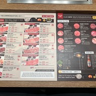 Menu of Yakiniku Like Terminal 21 Rama 3