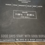 เมนู Bigger' Burgers and Steak
