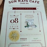 เมนู Sun Rays Cafe