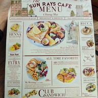 เมนู Sun Rays Cafe