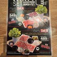 Menu of Yakiniku Like Terminal 21 Rama 3