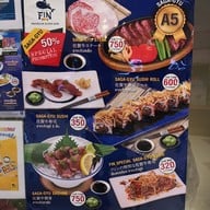 เมนู Fin Sushi เทอร์มินอล 21 โคราช