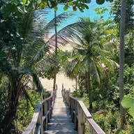 Naithon beach wooden bridge