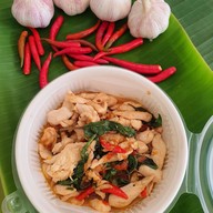 หมูปิ้งพาเพลิน & ข้าวกะเพรา & ข้าวหมูกระเทียมพริกขี้หนูสด &ไส้กรอกอีสาน กล้วยทอดมันทอดห้วยขวาง ห้วยขวาง