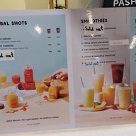 เมนู PASH Juices Central Embassy