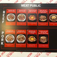 เมนูของร้าน Meat Public (ข้าวหน้าเนื้อ/ข้าวหน้าหมู)