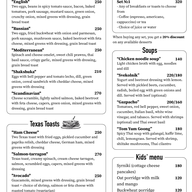 เมนู Eureka! Family Cafe and Restaurant