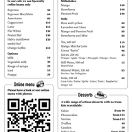 เมนู Eureka! Family Cafe and Restaurant