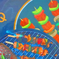 ลูกชิ้นเนื้อย่างตลาดเช็คอินเจริญนคร