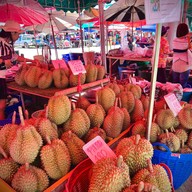 บรรยากาศ ตลาดกลางผลไม้ตะพง