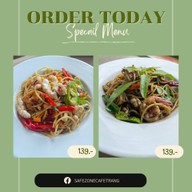 เมนูของร้าน Safezonecafe Trang& เซฟโซนตรัง
