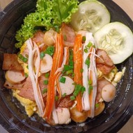 ข้าวไก่ทอดคั่วพริกเกลือ+ข้าวไก่ทอดทงคัตสึ byตาหวาน