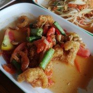 เมนูของร้าน แซ่บส้มตำหมูย่าง