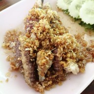 เมนูของร้าน ร้านป้านอม อาหารทะเล อาหารตามสั่ง