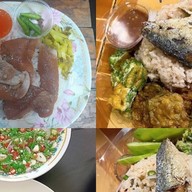 ข้าวคลุกน้ำพริก&ข้าวขาหมู&ข้าวไข่เจียว&ข้าวปลาแกะและขนมหวานร้านสองวา ตลาดโรงสี