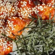 ข้าว ไก่กรอบ ซอสเกาหลี ไก่ยิ้ม