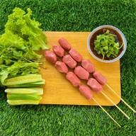 ลูกชิ้นปิ้ง  โครตผัก 🍡🥬🥒  ไก่ทอด~แมลงทอด