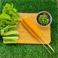 ลูกชิ้นปิ้ง  โครตผัก 🍡🥬🥒  ไก่ทอด~แมลงทอด