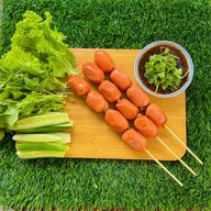 ลูกชิ้นปิ้ง  โครตผัก 🍡🥬🥒  ไก่ทอด~แมลงทอด