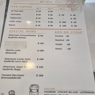 เมนู Lita cafe & Roaster  ลาดกระบัง