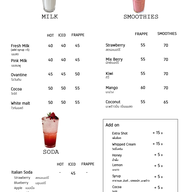 เมนู Green van house (กาแฟบ้านรถเขียว) -