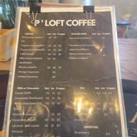เมนู P’ LOFT Coffee