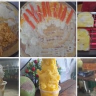 ปุยฝ้ายน้ำปั่น ไอศครีมสตอเบอรรี่โยเกิร์ต. อาหารตามสั่ง สามแยกฟลังโรงเรียนห้วยโป่ง