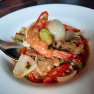 เมนูของร้าน บ้านไร่น้ำอิง ร้านอาหารทะเลพื้นเมือง เพชรบุรี