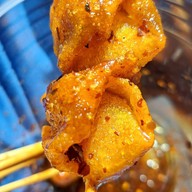 เมนูของร้าน ลูกชิ้นป้านก สถานีรถไฟบุรีรัมย์