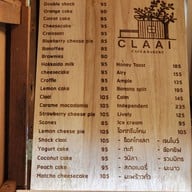 เมนู Claai Cafe'& Eatery คลายคาเฟ่ แอนด์ อีทเทอรี่